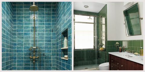 24 Creative Blue and Green Tiled Bathrooms - Best Tiled Bathroom Ide