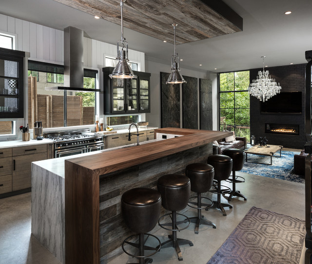 Contemporary Kitchen With an Industrial Twi