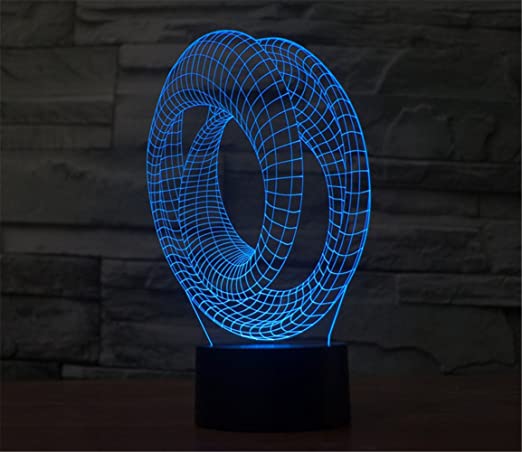 ZTOP 3D Abstract Spiral 3D Night Light Table Desk Optical Illusion .