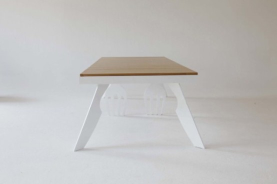 Original Dining Table With Fork- And Knife-Shaped Legs - DigsDi