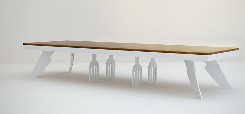 Unusual Dining Table with Fork and Knife Legs – Let's Eat! - The .