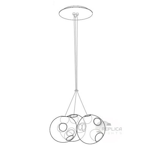 Bocci 28.3 Pendant Chandelier Glass Ball Lamp | Replica Ligh
