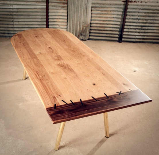 Original Rocket Dining Table From Wood And Metal - DigsDi
