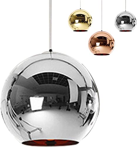 HTRUIYA Industrial Modern Mirror Glass Ball Pendant Lamp .