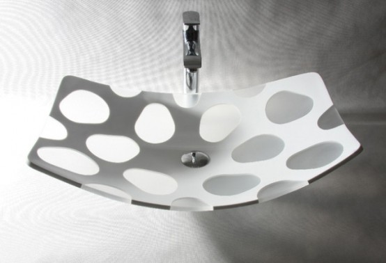 Penta Vessel Sink Of Two Contrasting Materials - DigsDi