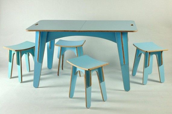 This stylish and functional dining table slots apart for .