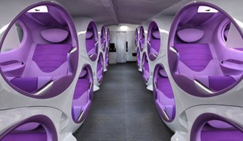 Private pods on airplanes! The Air Lair concept seating consists .