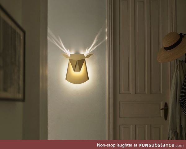 This lamp makes antlers when switched on | Wall lights, Led wall .