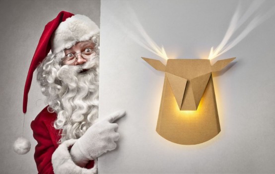 Popup Reindeer Cardboard Light With Shiny Antlers - DigsDi