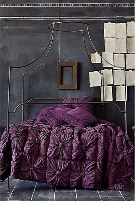 Purple Accents In Bedrooms – 51 Stylish Ideas（画像あり） | ベッド .