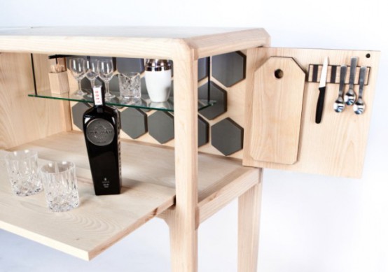 Refined Linnk Liquor Kabinet With Geometric Design - DigsDi