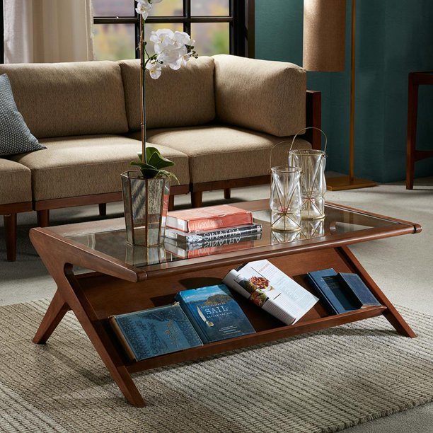 INK+IVY Rocket Coffee Table with Tempered Glass - Walmart.com .