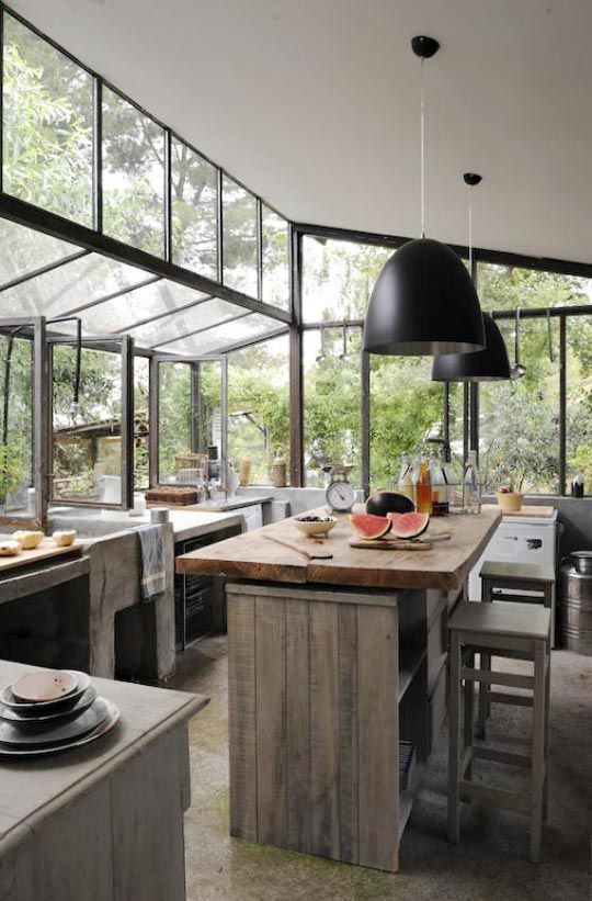 A Wall of Windows in the Kitchen | Kitchen inspirations, Kitchen .