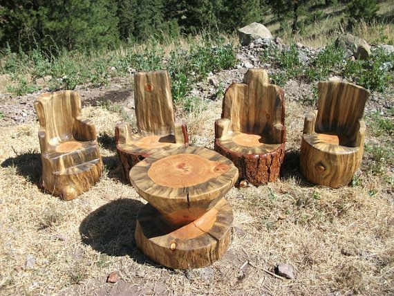 This item is unavailable | Log chairs, Rustic outdoor furniture .