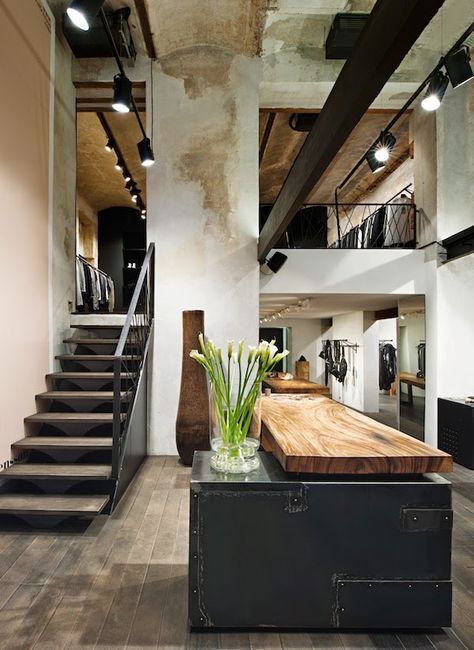 Modern, clean, rustic, industrial | Loft design, Interior .