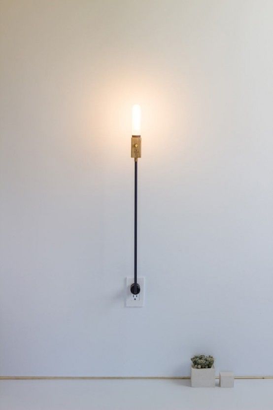 Smart Wall Lamp With Industrial Design: Wald Plug Lamp | Lampade .