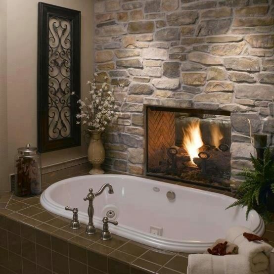 51 Spectacular Bathrooms With Fireplaces | Home, Dream bathrooms .