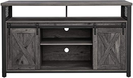 Amazon.com: VASAGLE TV Stand for 55-inch TVs with Sliding Barn .
