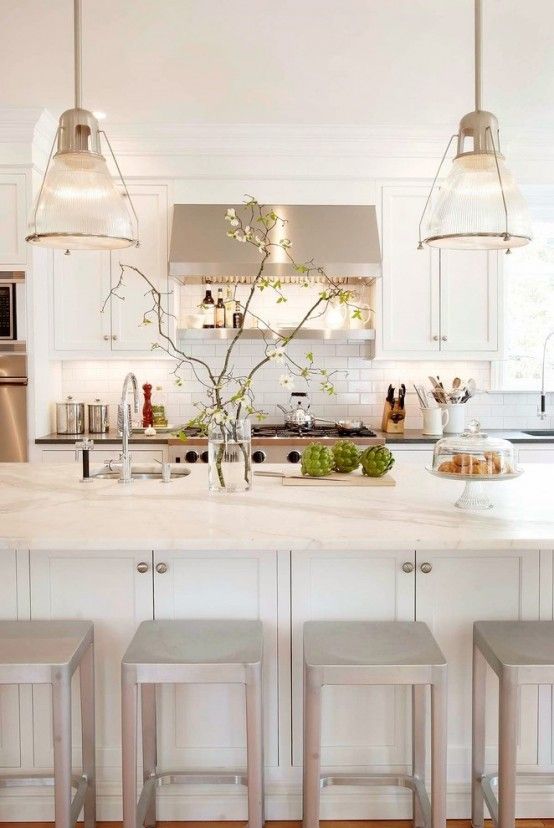 Stunning White Kitchen With A Corner Sofa And Smart Storage .