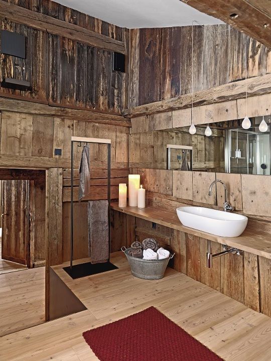 45 Stylish And Cozy Wooden Bathroom Designs (With images) | Rustic .