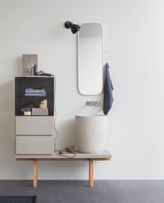 Stylish Modular Esperanto Bathroom Furniture Collection - DigsDi