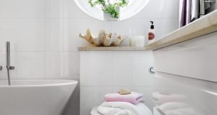 Stylish Small Bathroom With An Unusual Decor - DigsDi