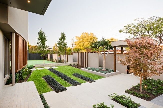 Warm minimalist landscape design in Caulfield – Sustainable .