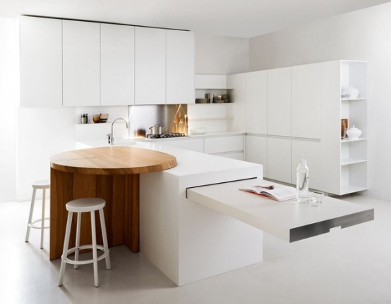 Thoughtful Minimalist White Kitchen For Small Spaces - DigsDi