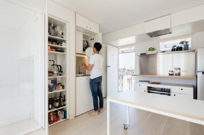 The XS – SML 24 Square Meters Is a Tiny Apartment Organized with .