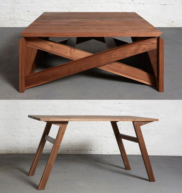 Convertible Wooden Furniture | Coffee table to dining table .