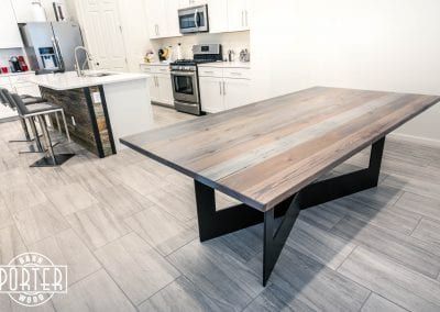Custom Grey Dining Table | Grey dining tables, Unique dining .