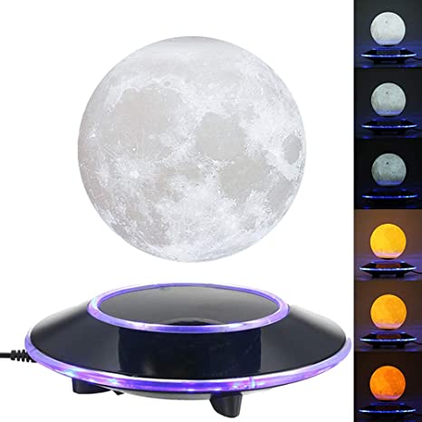 VGAzer Magnetic Levitating Moon Lamp Night Light Floating and .