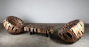 Unique Wooden Sphere Furniture And Art In One - DigsDi