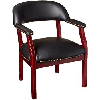 Amazon.com: Boss Captain's Chair In Black Vinyl: Furniture & Dec