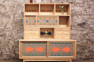 Unusual Wooden Furniture With Bright Geometric Patterns - DigsDi