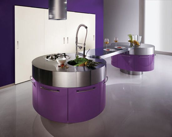 Purple Kitchens | Purple kitchen designs, Kitchen inspiration .