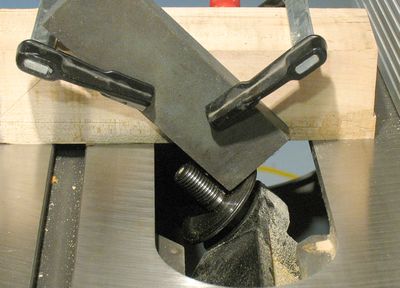 Fixing the wobble in a table saw arb