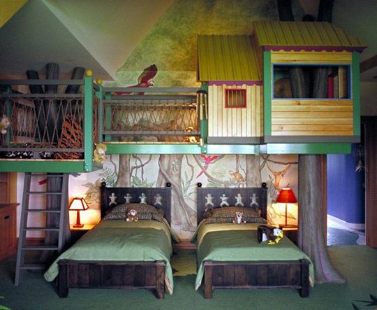 An Over The Top Wonderful Woodland Bedroom | Cool kids bedrooms .