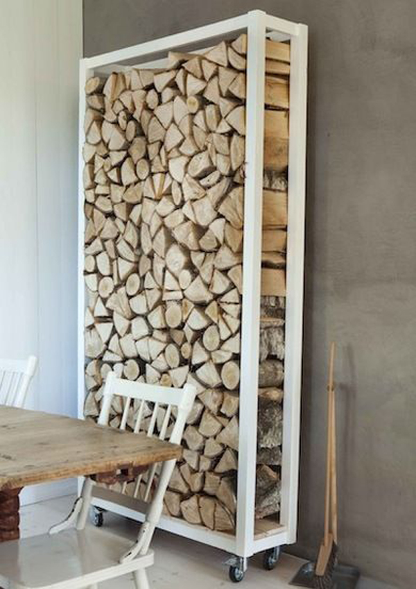 Firewood store wall display ideas for indoor use
