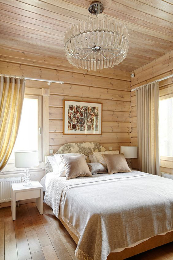 Mid-century wooden bedroom design