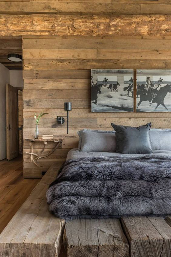 Stylish wooden bedroom decoration ideas