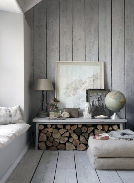 whitewashed wooden wall
