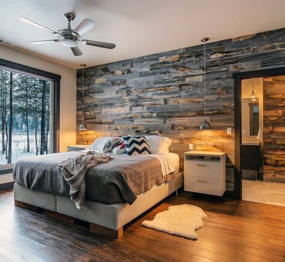 Wooden wall with a strong finish