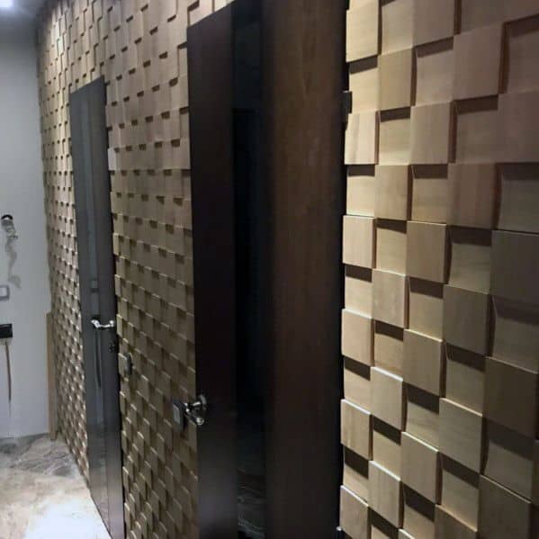 Cube sound diffuser wall 