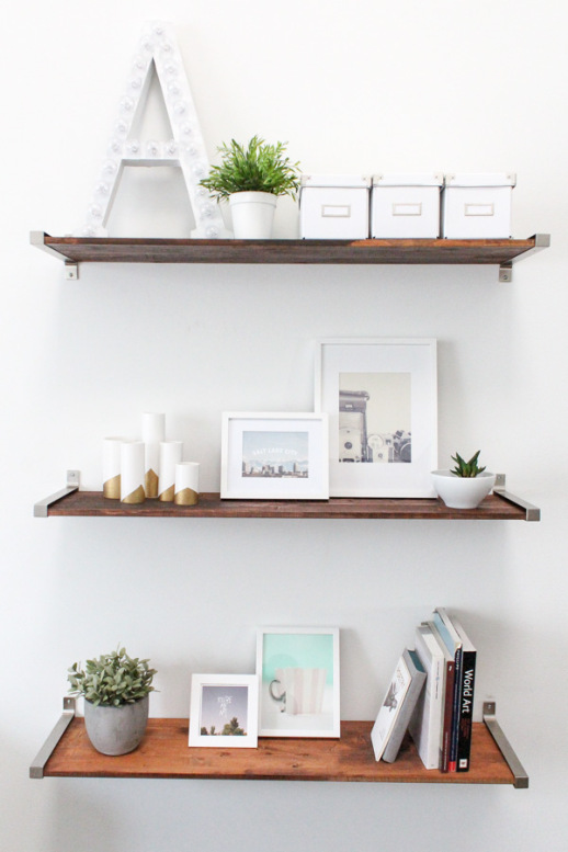 IKEA shelves made from reclaimed wood