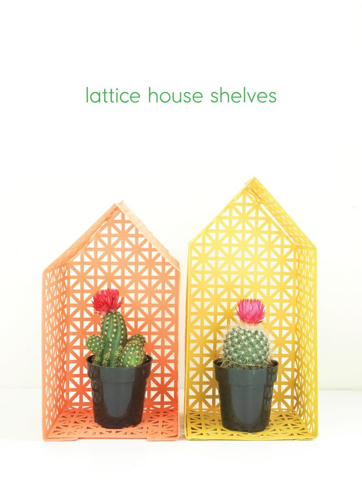Lattice house shelves