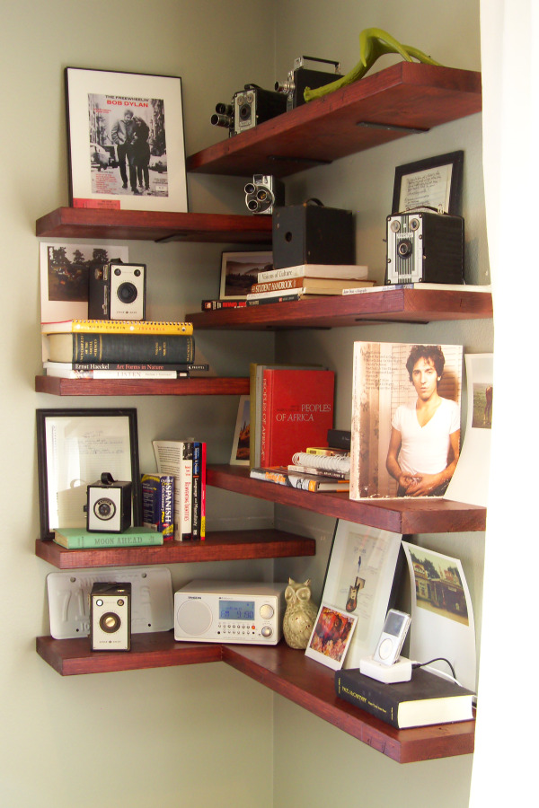 Design corner shelves