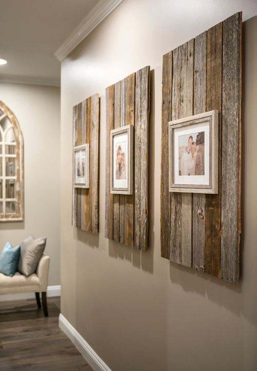 Wooden panels for family photos