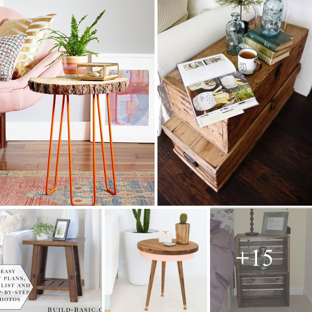 15 Clever DIY End Table Ideas That Anyone Can Craft