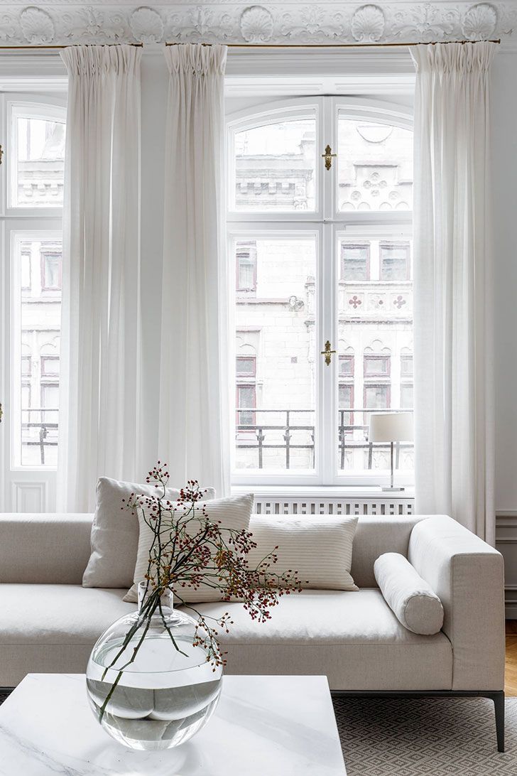 All White Apartment Elegant and Minimalistic White Living Space